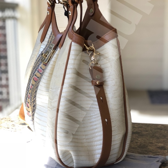 Brahmin Elisa yellow canyon satchel handbag NWT - Picture 5 of 8